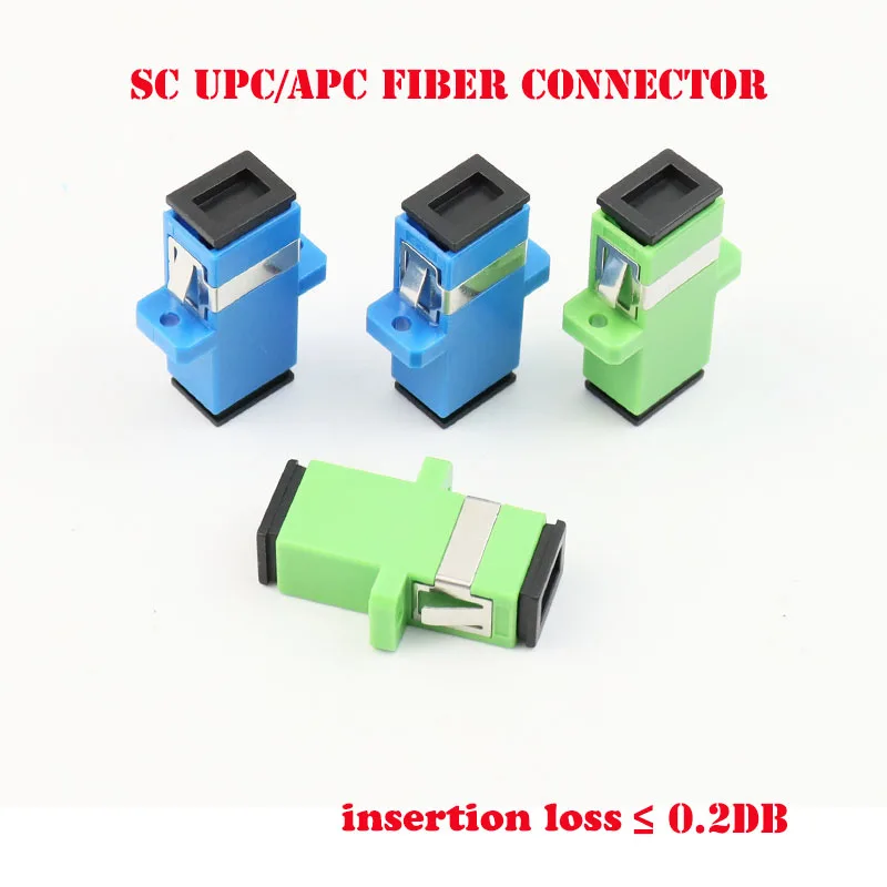 10 unids/lote adaptador de conector de fibra óptica SC/UPC SM brida monomodo Simplex SC-SC APC FC UPC acoplador especial al por mayor a Brasil