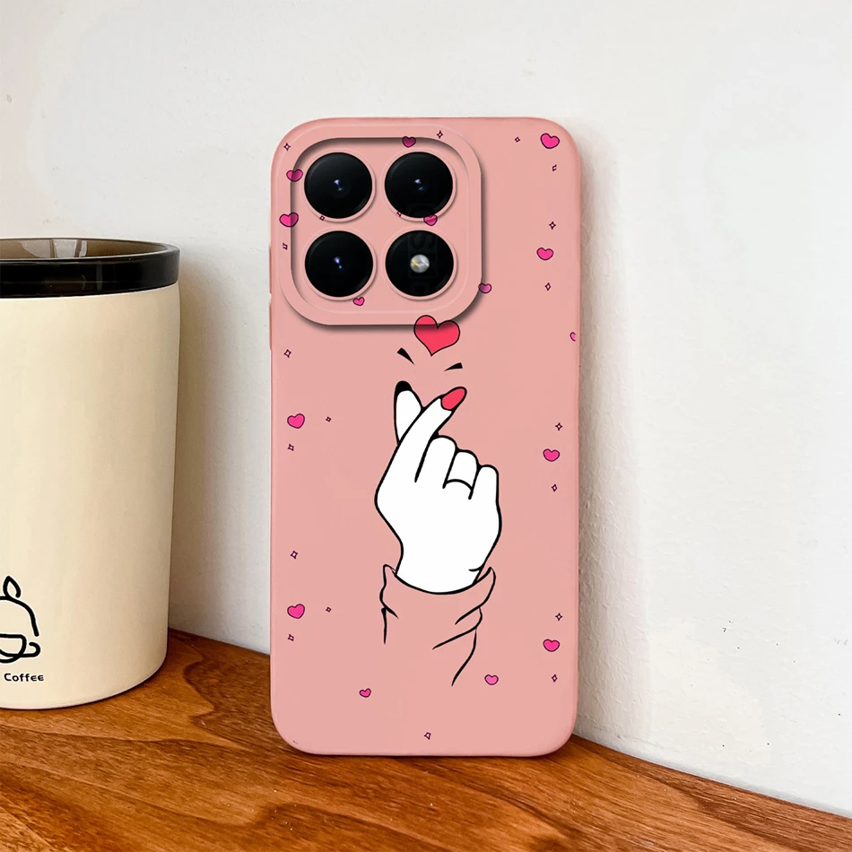 Para Xiaomi 15T Pro Funda de teléfono para Xiaomi 17 Pro Max corazón silicona líquida protección completa Funda trasera suave para Xiaomi 15 T Funda - imagen 5