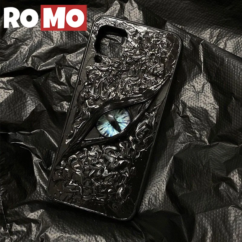 Cthulhu mitología 3D luminosa sabor pesado Horrible Ojo del diablo funda de teléfono de protección completa para Iphone 11 12 13 14 Pro