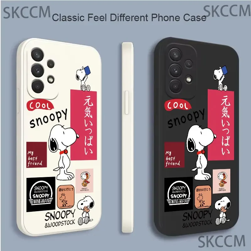Funda de teléfono Snoopies de dibujos animados de lujo para Samsung Galaxy S24 Ultra S23FE S22 S20 Plus A15 A35 A50 A51 A54 A55 A71 A72 A73 - imagen 3