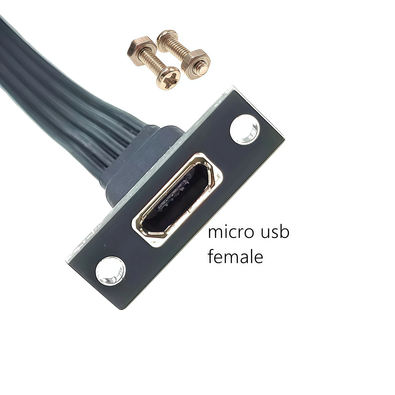 Micro USB hembra a Micro USB macho F/M extensor de extensión fecha carga Cable corto OTG negro 10cm 20CM 50CM 10CM 1m - imagen 3