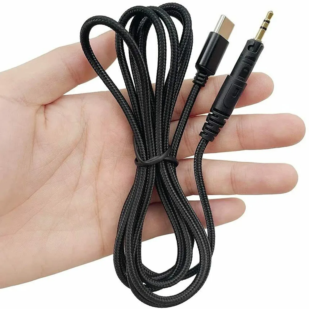 Cable de Audio con/sin Control de volumen tipo C/USB C para auriculares, Conector de 2,5mm, 1,5 M, para Audio-Technica M40X, M50X, M60X, M70X - imagen 2