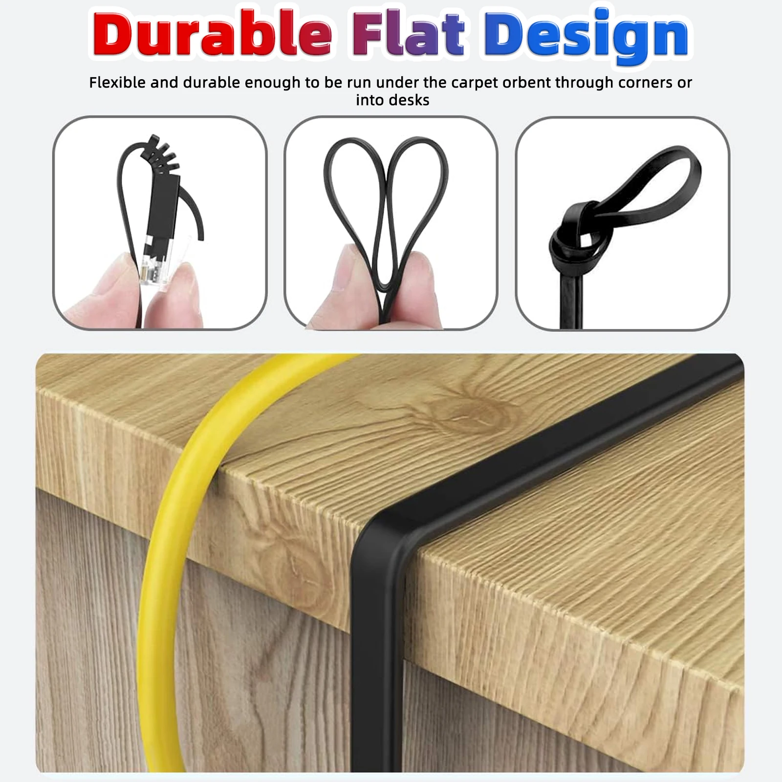 Cable Ethernet RJ45 de alta velocidad de 10m, 20m, 50m, Cable de conexión, Cable de red, Cable Lan de Categoría 6 para juegos rápidos CAT 6 para portátiles PS5 - imagen 5