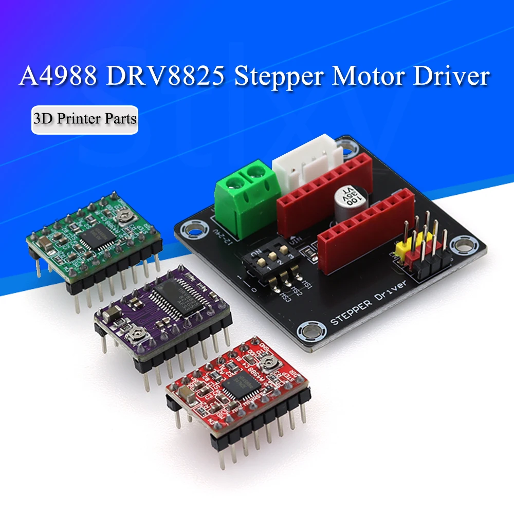 Piezas de impresora 3D A4988 DRV8825, controlador de Motor paso a paso con disipador de calor para placa SKR V1.3 1,4 GTR V1.0 RAMPS 1,4 1,6 MKS GEN V1.4