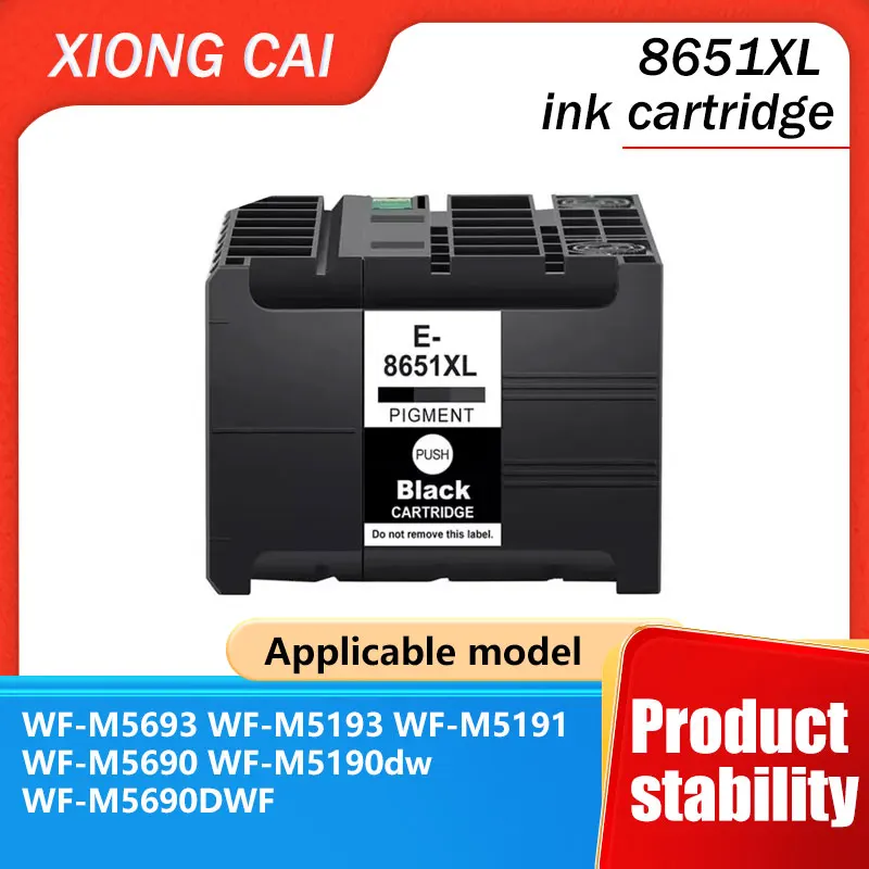 Adecuado para cartucho de tinta Epson T8651XL WF-M5693 M5193 M5191 M5190 WF-M5690 tinta pigmentada de impresora de gran capacidad