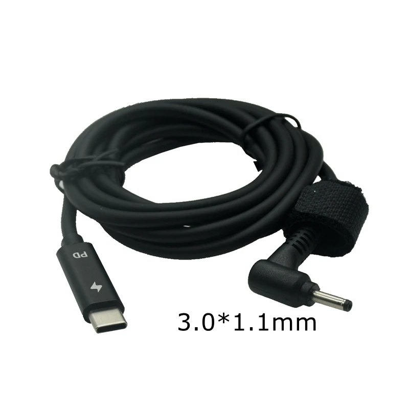 Cable de carga USB tipo C PD 65w 85, adaptador de corriente CC, convertidor Jack a enchufes CC macho para Lenovo, Asus, Dell, Hp, cargador de ordenador portátil - imagen 4