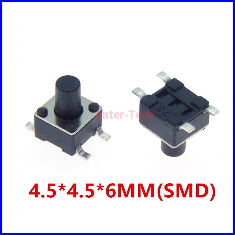 Interruptor Táctil SMD 6x6mm – 5 Pines Rojo 3.7mm - imagen 2