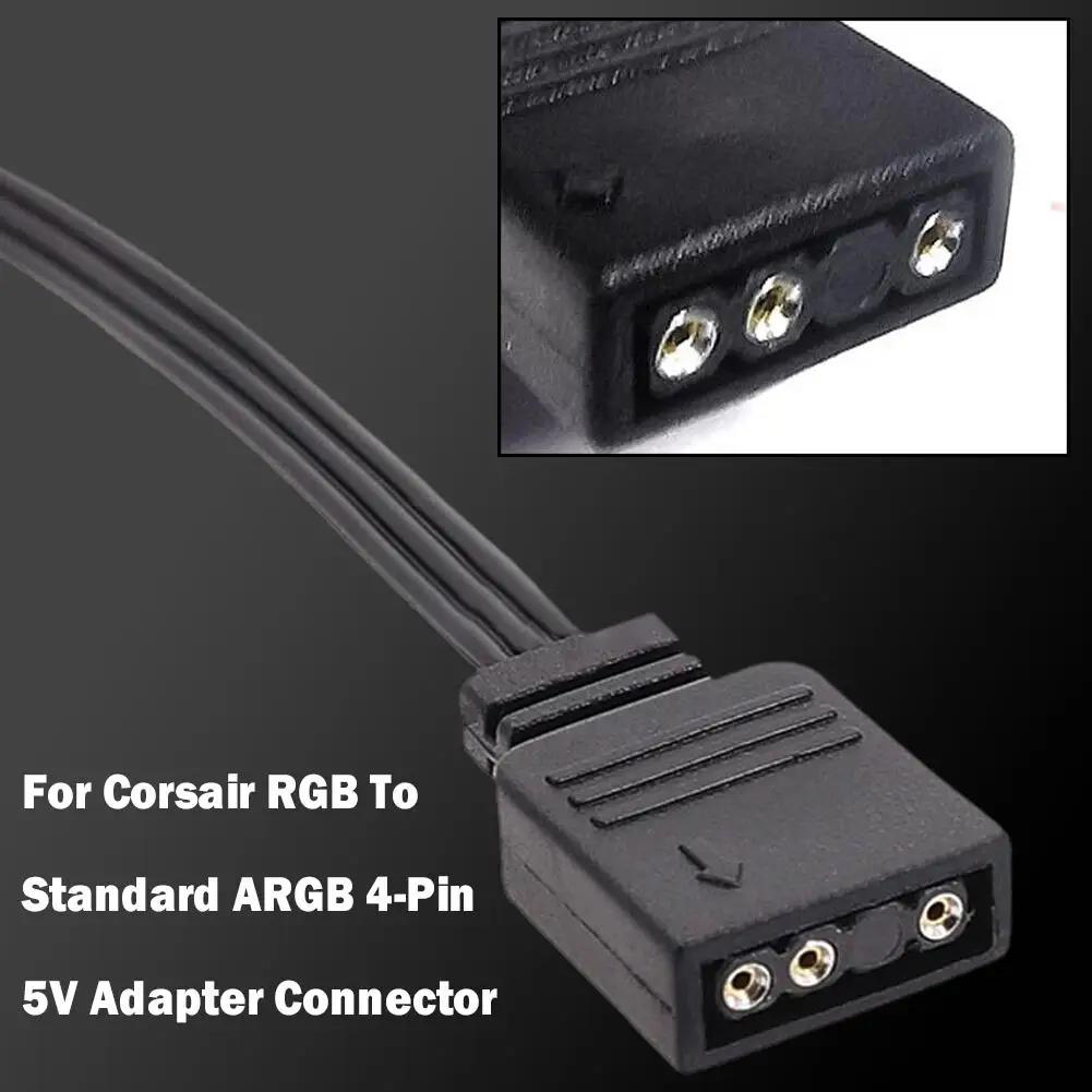 Cable adaptador para Corsair RGB a ARGB estándar, conector adaptador de 4 pines y 5V, controlador de barco pirata, línea QL LL120 ICUE - imagen 2