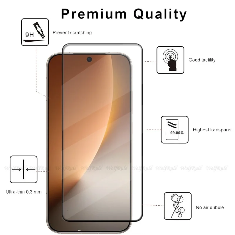 1-4 Uds para Huawei Honor Magic 8 Glass Honor Magic 8 vidrio templado 9H pegamento de cubierta completa 9H HD Protector de pantalla de teléfono Honor Magic 8 - imagen 2