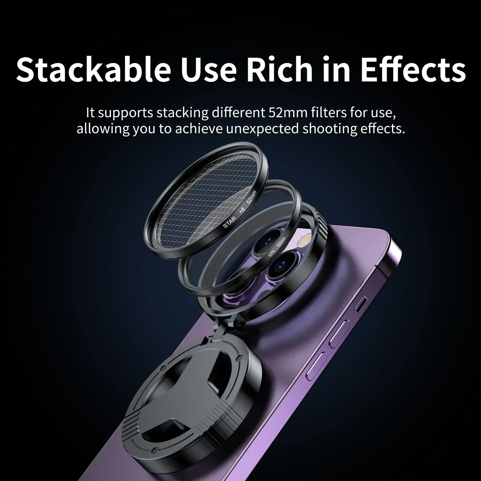 Clip magnético 52MM filtro CPL lente de cámara de teléfono Circular lente de filtro polarizador Universal para Magsafe IPhone 16 15 Samsung Google - imagen 3