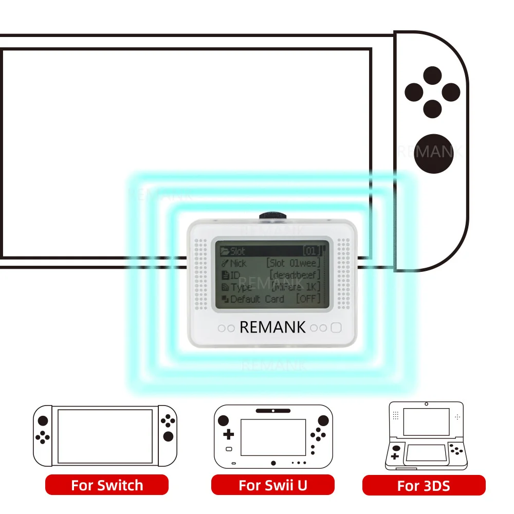 REMANK para Allmiiboo NFC, simulador inteligente recargable, emulador, Bluetooth, escritor Universal para interruptor/SW2/Wiiu/3DS, accesorio - imagen 3