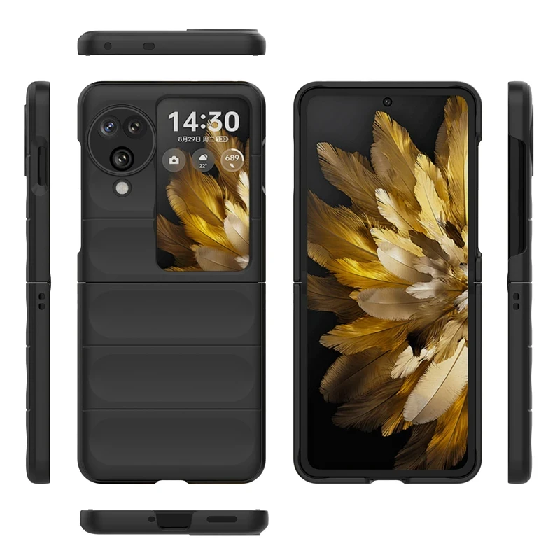 Funda para OPPO Find N3 Flip 5G, carcasa trasera Global, silicona líquida, anticaída, a prueba de golpes - imagen 3
