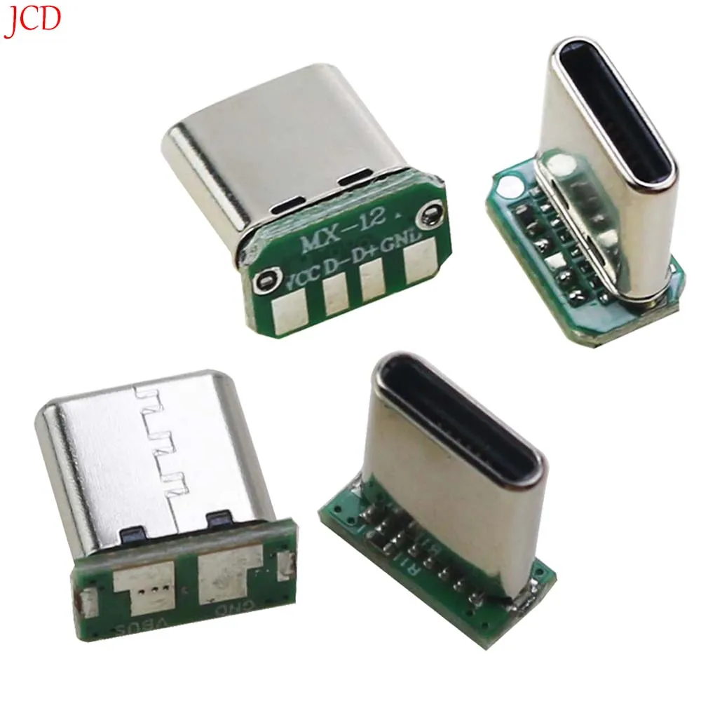 Conector macho USB 3,1 tipo C, placa de parche Vertical de 90 grados, banda de datos de 16 pines, placa de cinta USB PCB, cabeza macho, conector USB tipo C de 16P