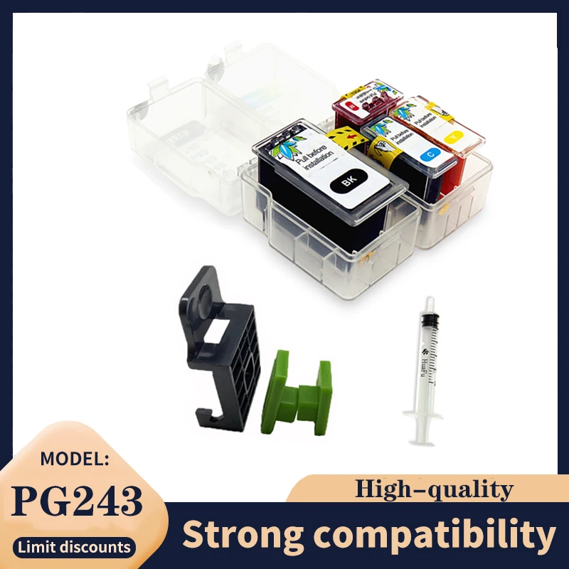 Vilaxh kit de cartuchos de tinta inteligentes para canon PG 243 CL 244 para impresora Canon Pixma TS3300 - imagen 2