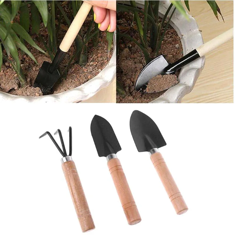 Kits de herramientas para macetas de jardín, maceta DIY para vivero de plantas, bandeja en maceta, rastrillo de pala para bonsái, suculentas, trasplante de plántulas - imagen 4