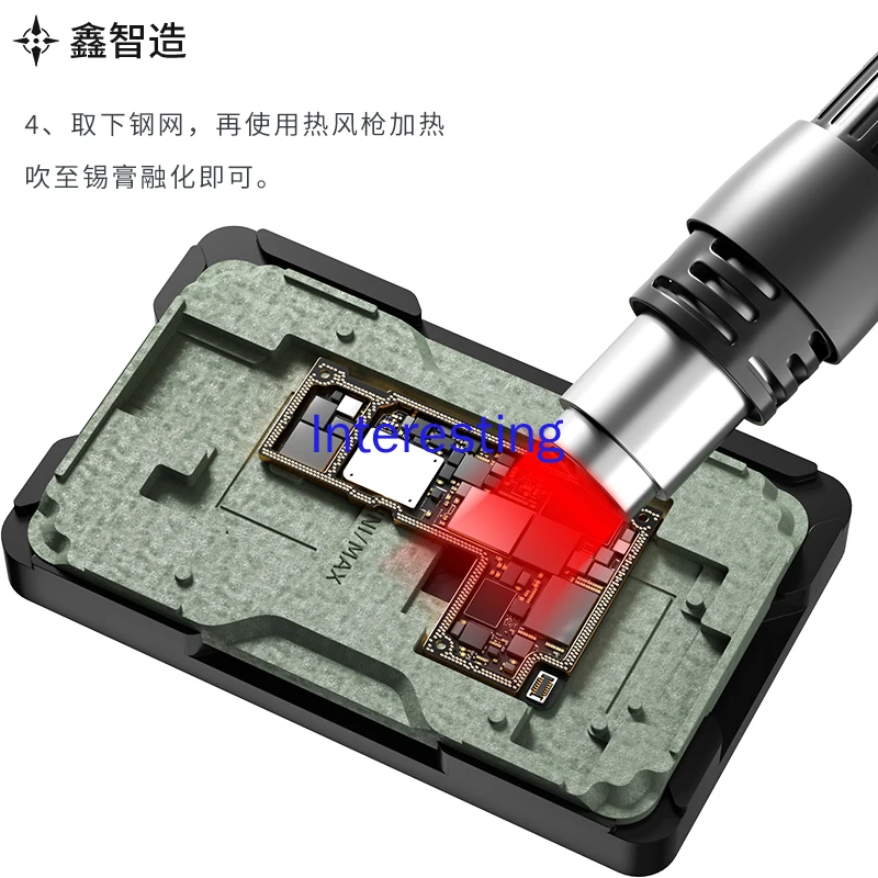 Mesa de plantación de estaño de capa media Apple XXSMAX11 12/13mini ProMax malla de estaño de plantación malla de acero 14 en 1 - imagen 4