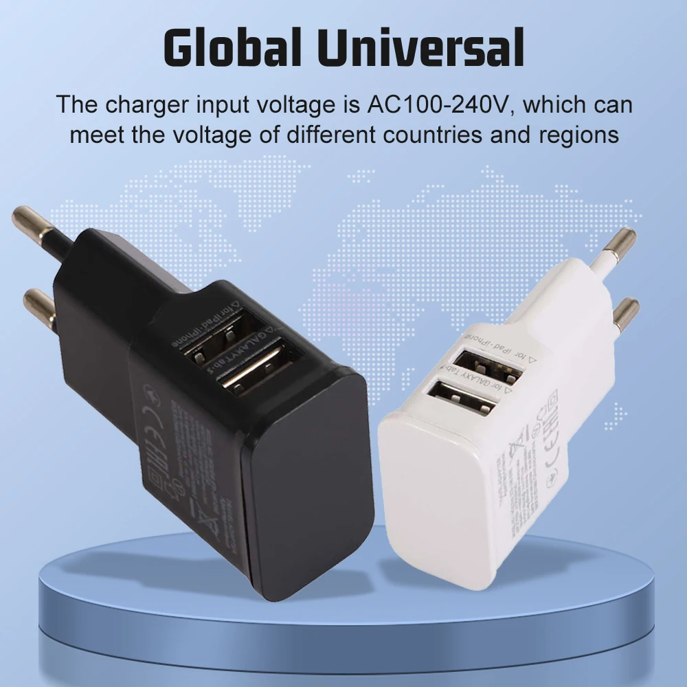 Adaptador de CA Universal, fuente de alimentación de 5V voltios, cargador USB, convertidor de 5V 2A, adaptador de corriente AC a DC 220V a 5V, convertidor de cargador de teléfono - imagen 4