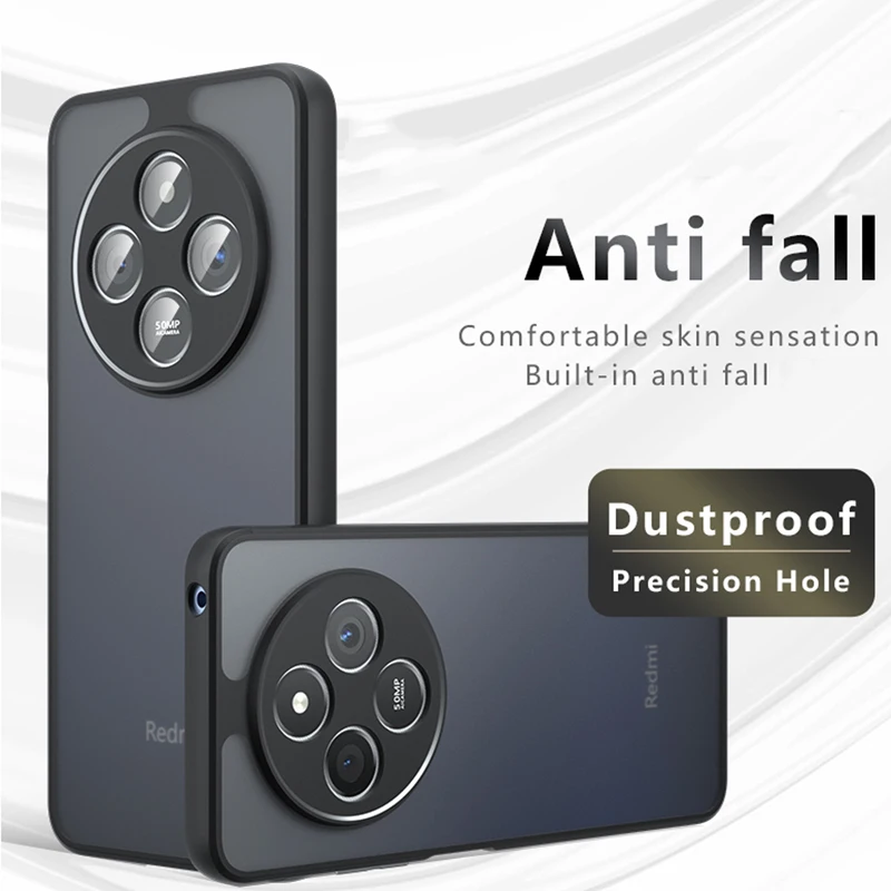 Funda de sensación esmerilada para Xiaomi POCO C75, funda protectora de silicona mate de TPU, funda de teléfono POCO C75, funda de POCO C75