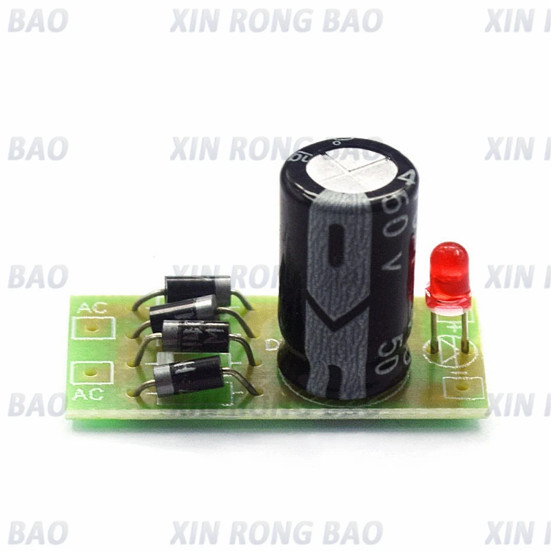 Módulo de conversión de energía de CA a CC, filtro rectificador de puente completo 1N4007, convertidor de CA a CC de 12V 1A, 5 uds. - imagen 3