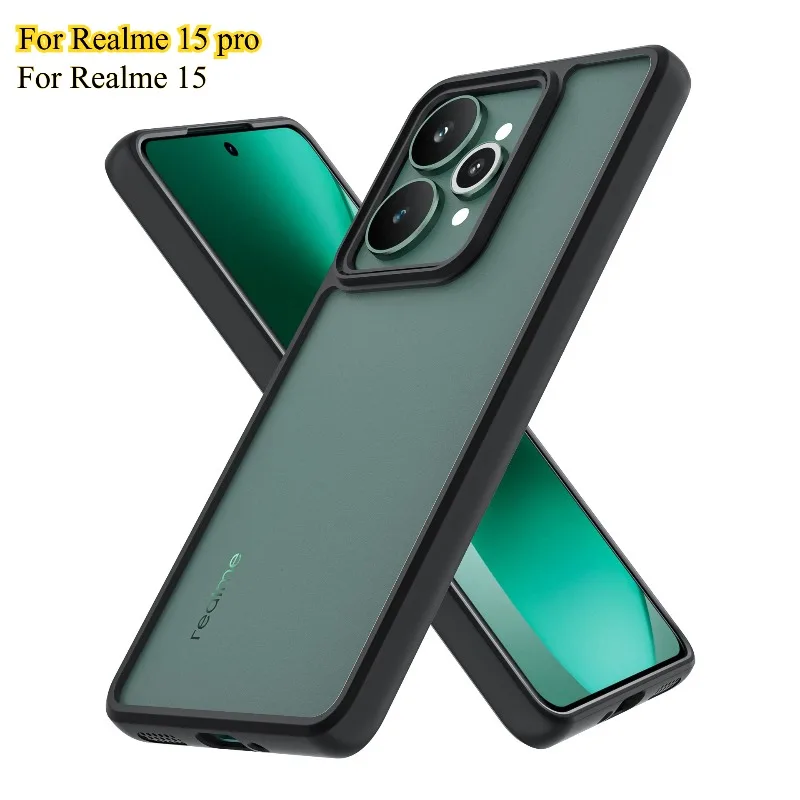 Para Realme 15 Pro funda para Realme15 acrílico esmerilado PC armadura funda de teléfono a prueba de golpes piel mate anticaída parachoques duro transparente - imagen 2