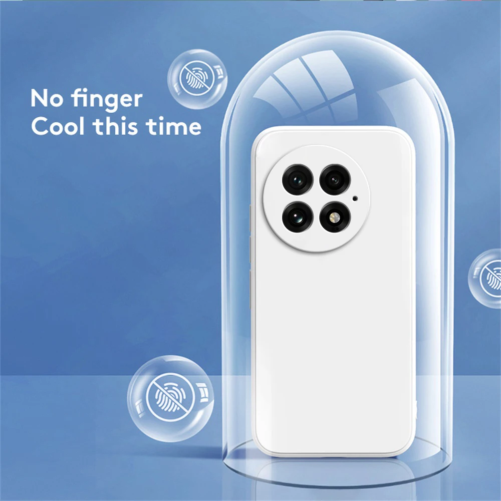 Funda de silicona líquida cuadrada suave para OnePlus 13 13R 5G con protección de lente flocado interno cubierta Original de doble capa Carcas - imagen 3