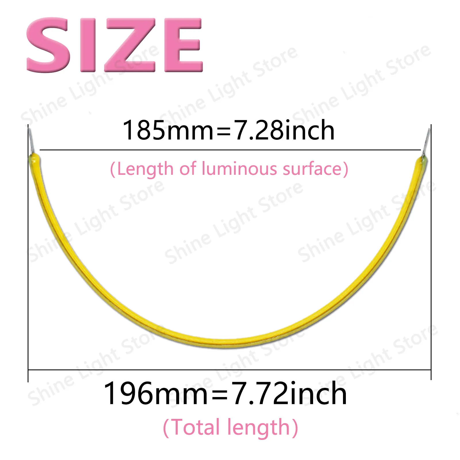 DC3V 196mm filamento LED diodo Flexible decoración COB LED Edison bombilla Camping restaurante accesorios de iluminación para el hogar DIY - imagen 3