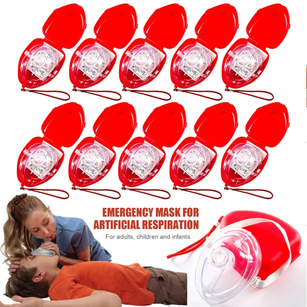 Mascarilla de respiración profesional de primeros auxilios para CPR, protege los rescatistas, respiración Artificial, reutilizable con herramientas de válvula unidireccional