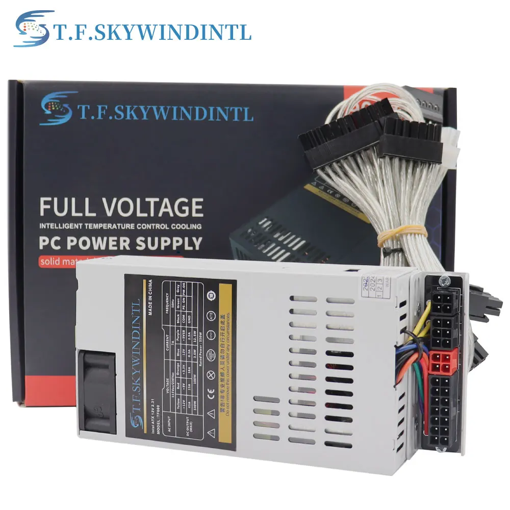 T.F.SKYWINDINL 1U Mini Flex PC fuente de alimentación completamente Modular 110-264V ATX 550 vatios Flex ATX fuente de alimentación con Cables fijos - imagen 2