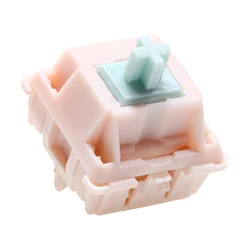 Interruptor Mecánico Táctil RGB 5 Pines Rosa - Niquelado POM