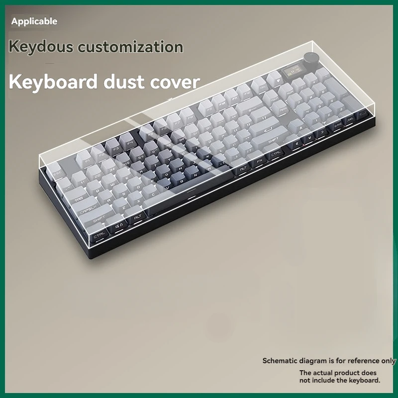 Keydous-cubierta antipolvo para teclado mecánico NJ68/68pro/NJ80/NJ87/87pro/NJ98, cubierta protectora de teclado impermeable transparente acrílica - imagen 2