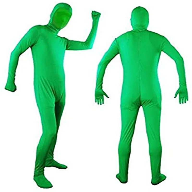 Traje de pantalla verde de cuerpo elástico, mono ajustado con efecto Invisible, disfraz Unisex para foto y Video, Festival de efectos especiales