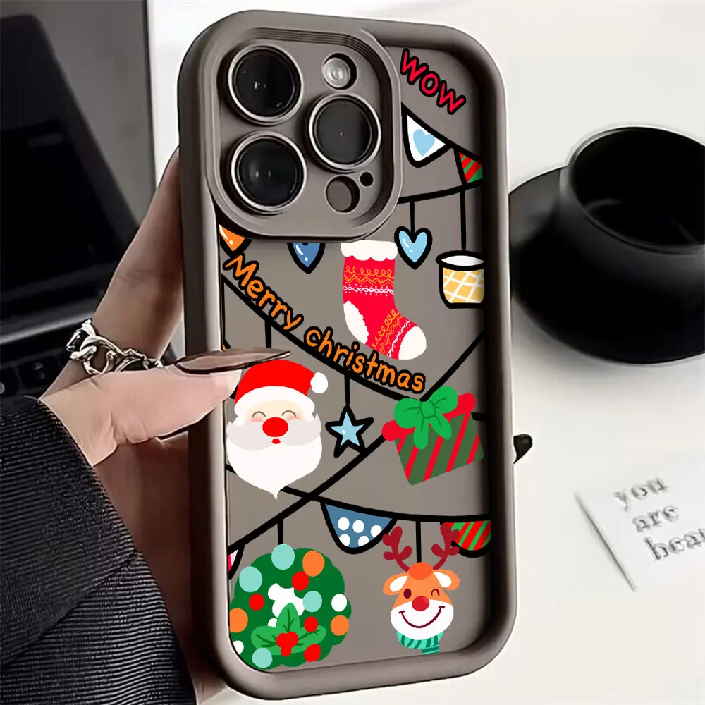 Funda de teléfono con patrón navideño para Xiaomi Redmi Note 9 9S 10 10C 11 12 12C 13 13C 14C A3 K30 K40 K50 Pro Plus 4G 5G - imagen 4