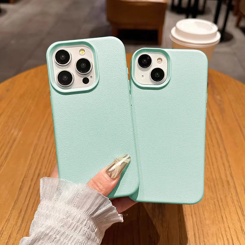 Funda de cuero para iPhone, Carcasa de TPU suave para iPhone 16 Pro, 11, 13, 12, 15 Pro Max, 14 Plus16pro, 15pro, 13pro, 16promax - imagen 3