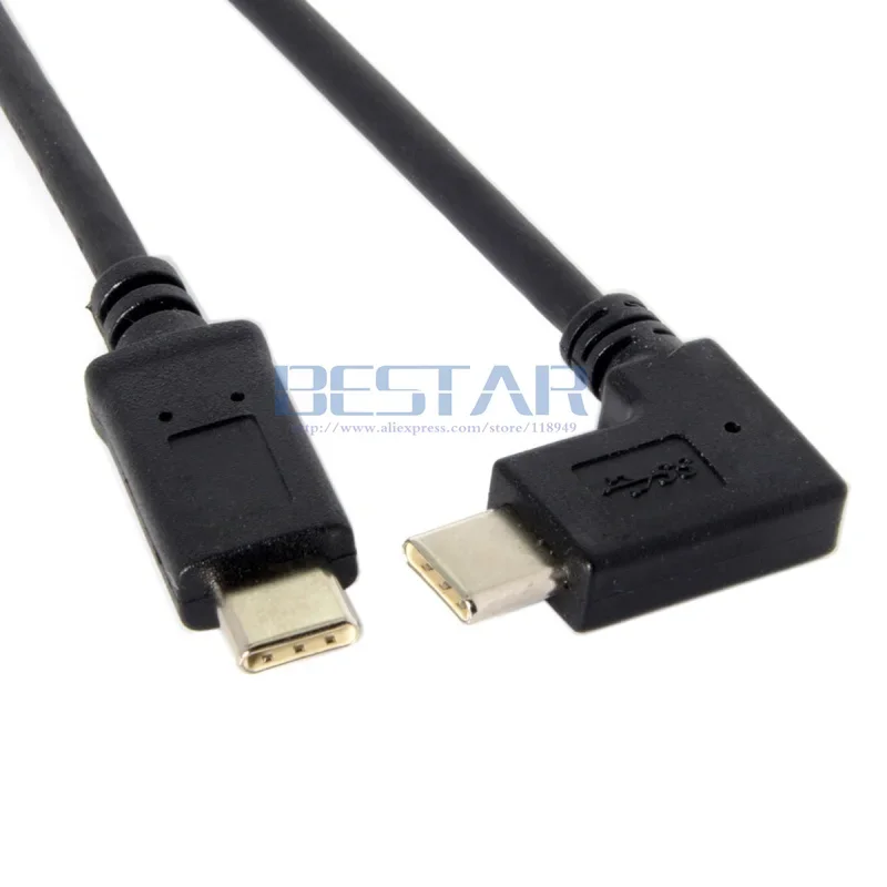5 pies 90 grados en ángulo recto tipo C a USB-C 2,0 datos de carga rápida 5A Cable 1,5 m para computadora portátil y teléfono - imagen 2