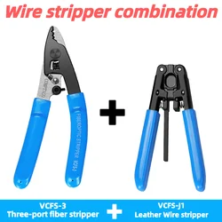 VCFS-3 Kit Herramientas Fibra Óptica FTTH Con Pelacables Cuero