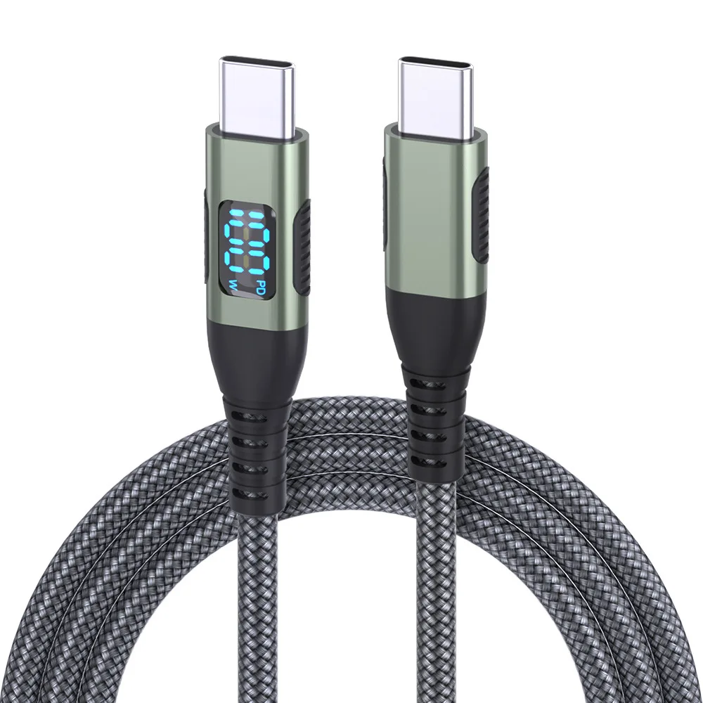 UTHAI YO7 LED digital de doble cabezal TYPE-C carga súper rápida 100W 6A adecuado para Huawei Xiaomi PD cable cargador