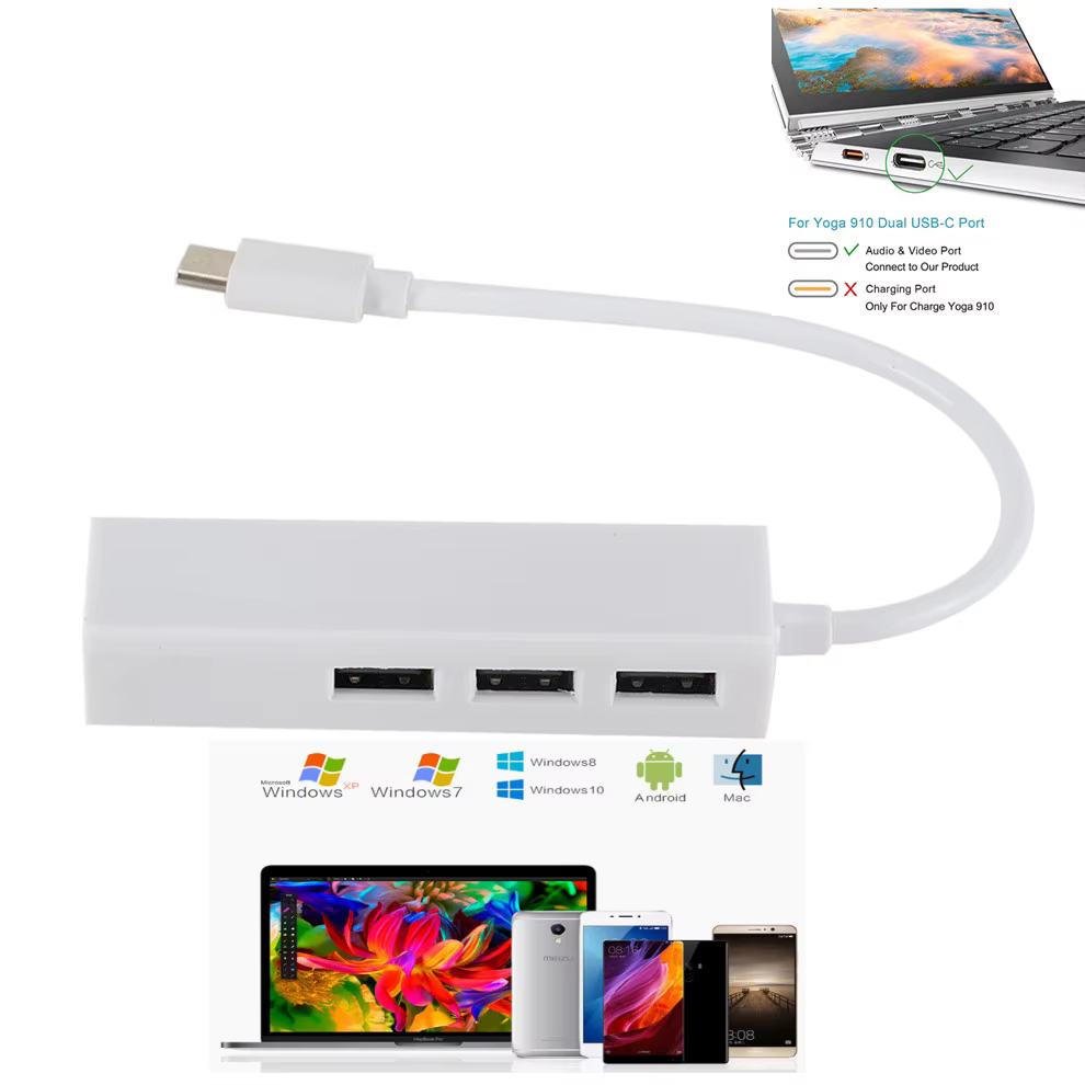 Hub USB-C 4 en 1 con Ethernet RJ45 para MacBook Pro - imagen 3