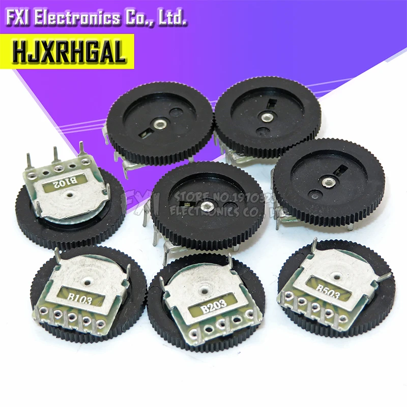 Potenciómetro de ajuste de doble engranaje, 10 piezas, B503, 50K, 3 pines, 16x2mm - imagen 2