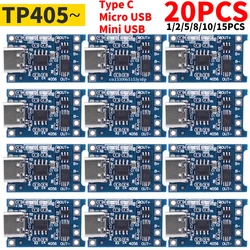 TP405 Módulo cargador batería 18650 USB-C, Micro y Mini USB
