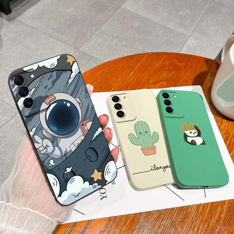 Funda de silicona líquida para Samsung S22 Ultra Plus, carcasa trasera de protección para cámara Galaxy S 22 S22Ultra S22 + Coque parachoques - imagen 3