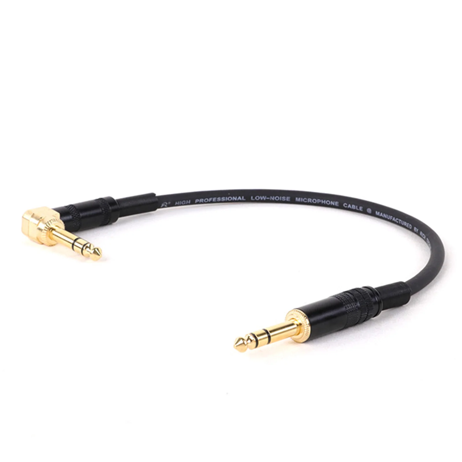 0,3 M-15 M chapado en oro 6,35mm macho a macho codo de 90 grados a recto estéreo de doble canal 1/4 TRS Cable de guitarra para instrumentos musicales - imagen 3