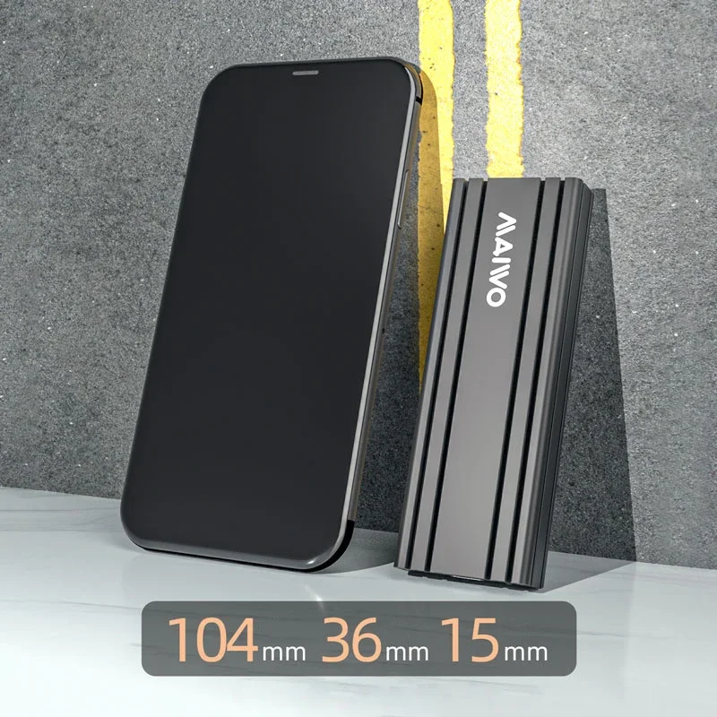 SSD-caja de disco duro Sata de estado sólido 3,0, lectura en línea, carcasa externa M.2, protocolo NVME de aluminio, carcasa de disco duro K1686 2280 - imagen 3