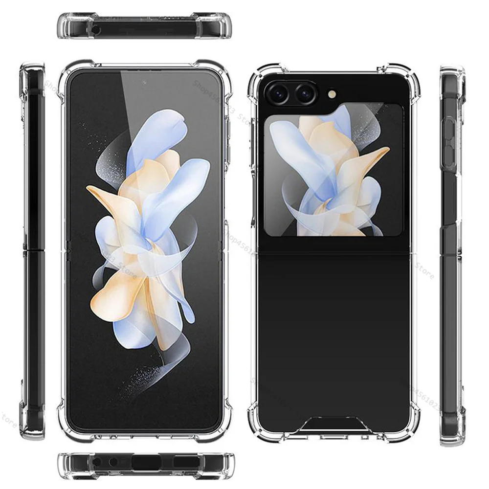 SamsungZFlip5 Funda transparente de TPU + PC, carcasa delgada para Samsung Galaxy Z Flip5 Flip 5 ZFlip5 ZFlip 5 5G 2023 6,7 ", Funda protectora - imagen 5