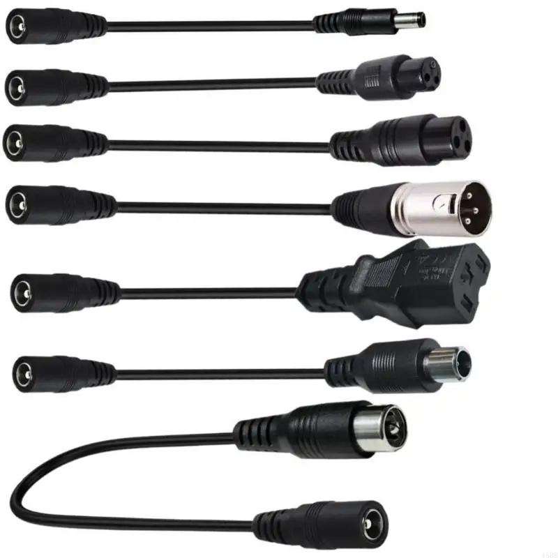 Conector convertidor adaptador DC 5,5mm * 2,1mm hembra a XLR 3 pines 5,5*2,5 MM 8,0x1,6 MM conector adaptador