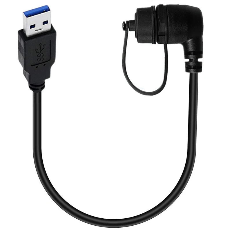 0,3 m USB A 3,0 macho hembra a tipo C 3,1 hembra coche yate motocicleta Panel de salpicadero Cable impermeable integrado - imagen 4