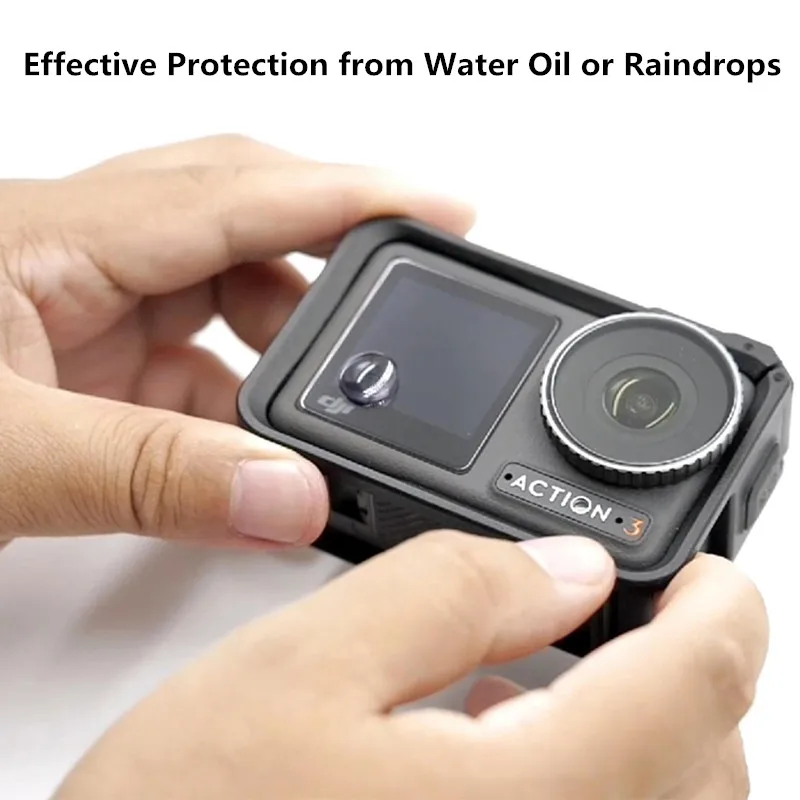 Cubierta de lente para DJI Osmo Action 4, Protector de pantalla HD de vidrio templado, tapa de película delantera y trasera, accesorios para DJI Osmo Action 4 - imagen 5