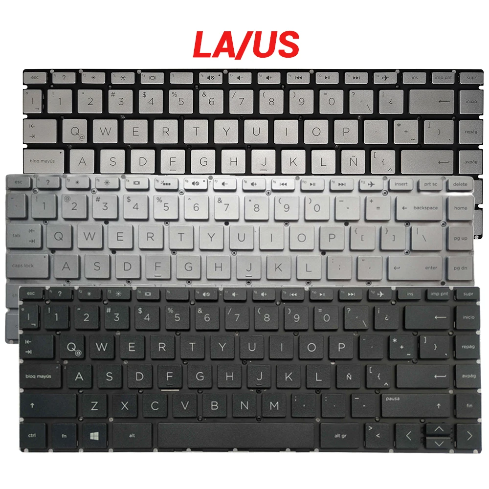 Nuevo para HP 14-CF 14S-CF 14-DF 14S-DF 14-DK 14S-CR 240 245 246 G8 340 G5 G7 teclado para ordenador portátil US/latino