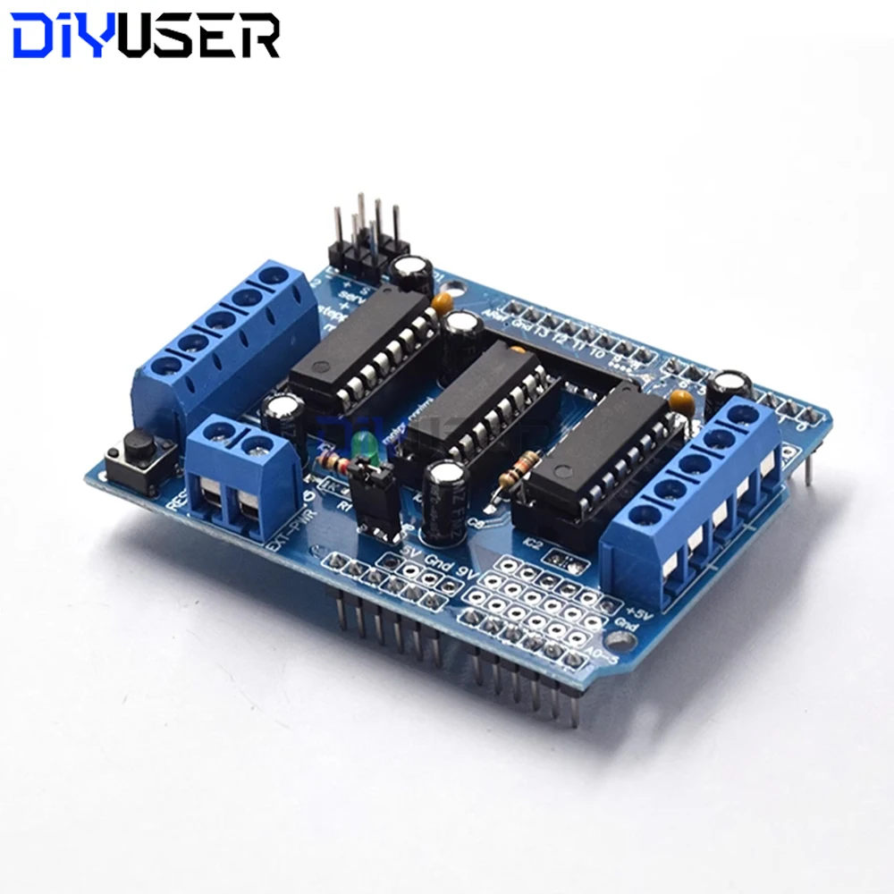 Escudo de controlador de motor L293D para Arduino UNO Mega 2560, placa controladora de controlador de motor paso a paso, placa de expansión de control de motor CC - imagen 5