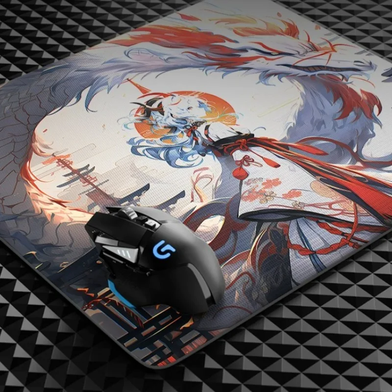 Alfombrilla de ratón de vidrio templado para juegos de Anime ATOM, proceso de grabado láser, soporte, patrón personalizado, alfombrilla de ratón para juegos FPS, alfombrilla de escritorio, regalo - imagen 5