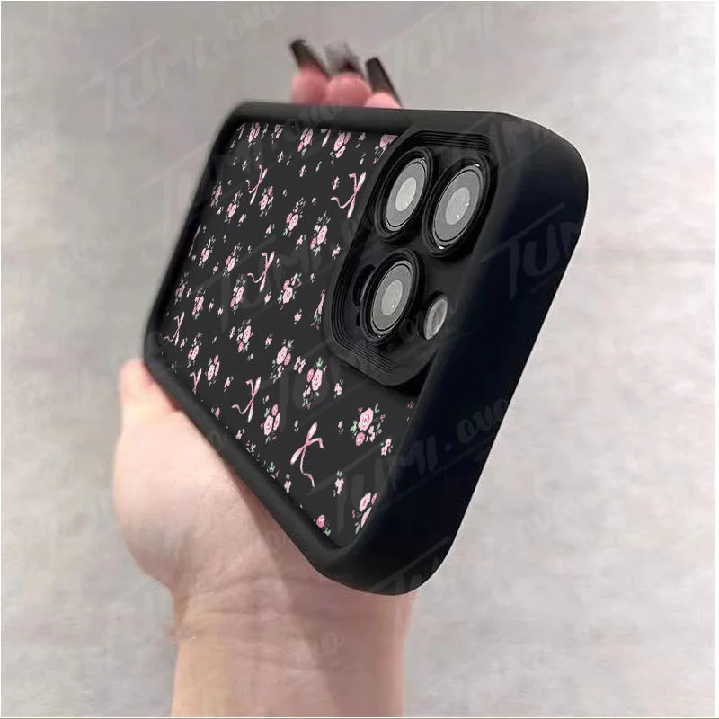 Funda de teléfono mate con lazo y flor rosa para Xiaomi POCO X6 X5 X4 GT F3 F4 F5 M6 Pro X3 NFC Mi 13T 12T 11T 13 12 11 Lite 5G NE - imagen 5